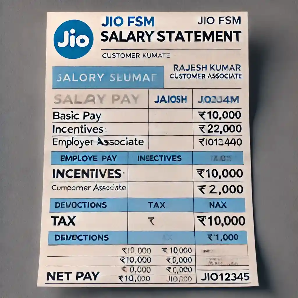 Jio FSM Calling Salary Slip